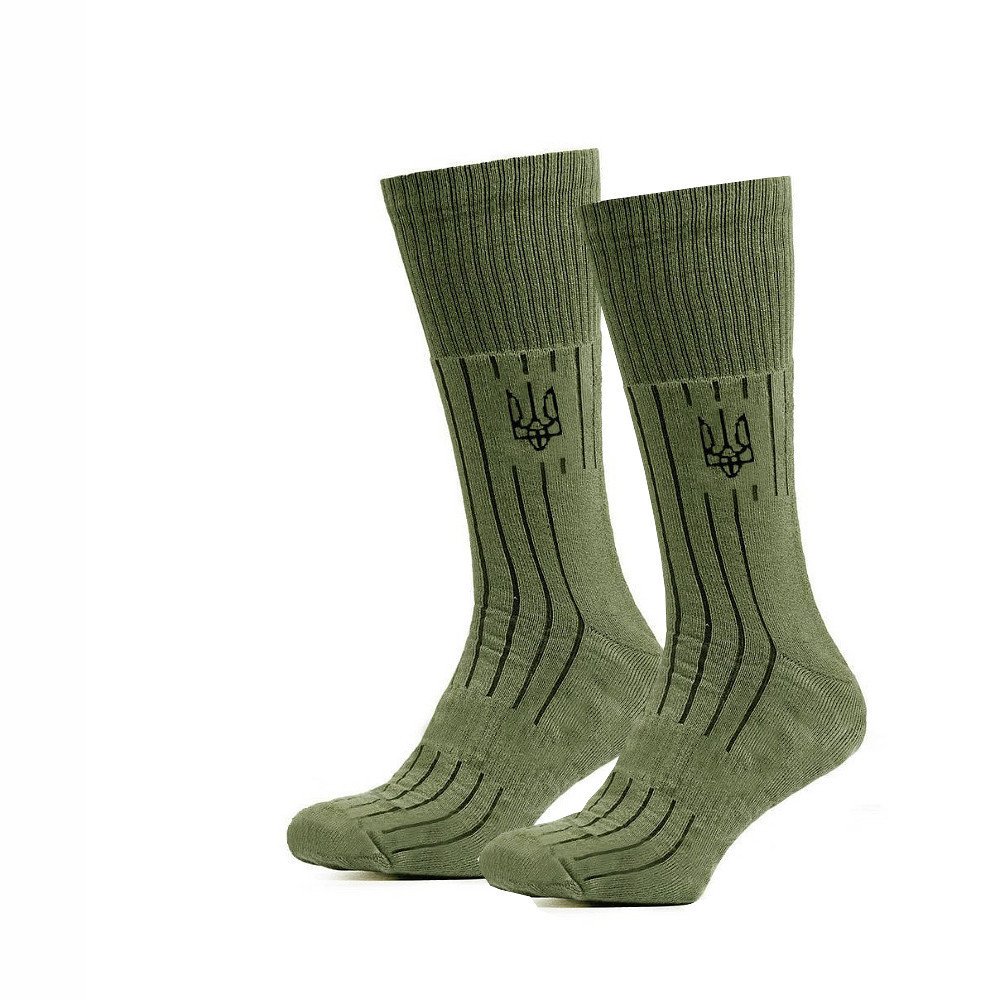 Шкарпетки трекінгові для берців, термошкарпетки, спортивні колір олива 25-27(39-41) фото