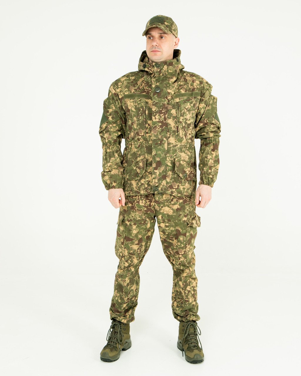Костюм тактичний Гірка Хижак, комплект куртка з капюшоном і штани, тканина саржа водовідштовхувальна фото