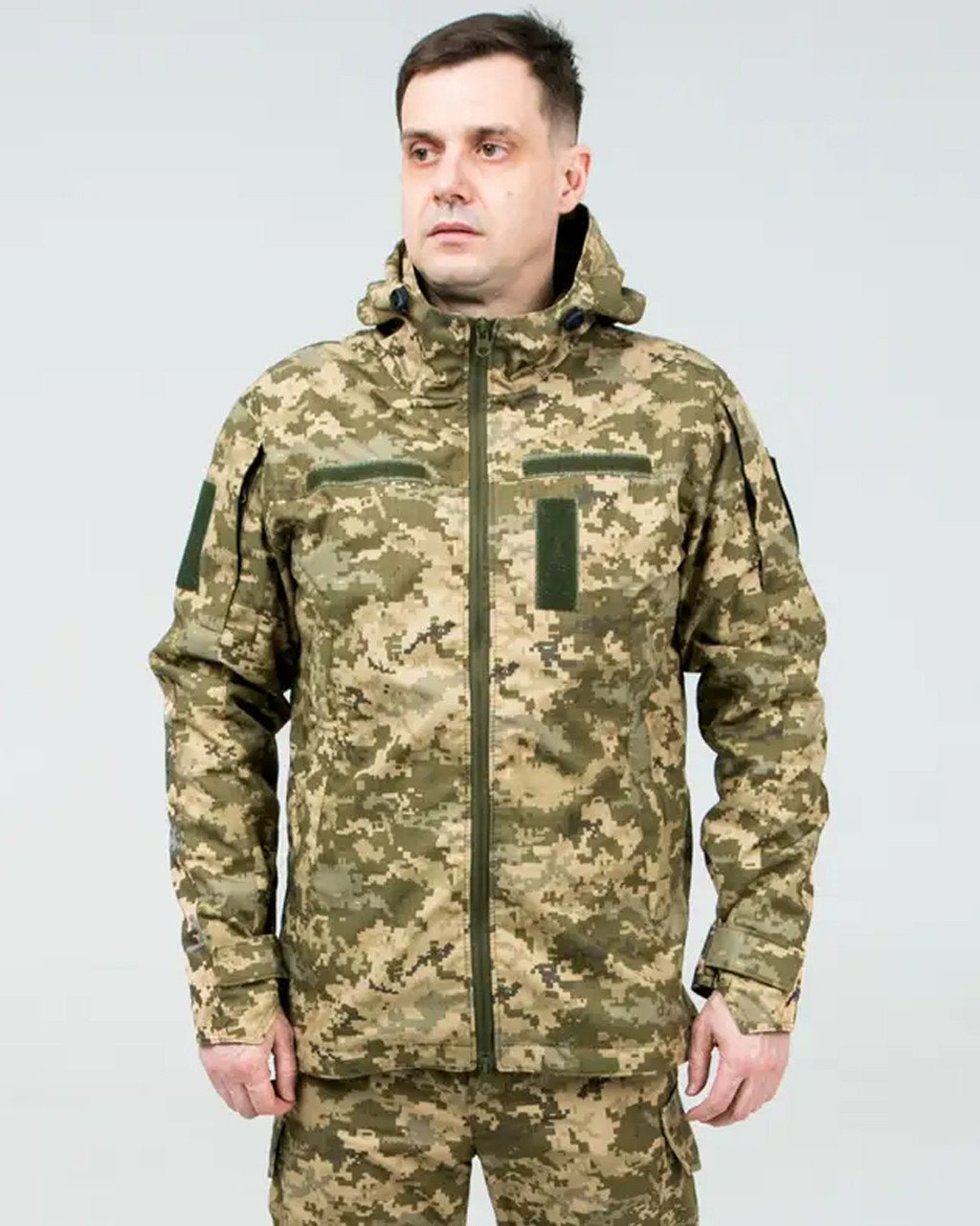 Куртка тактична демісезонна Піксель ріпстоп, чоловіча утеплена камуфляжна куртка на флісі