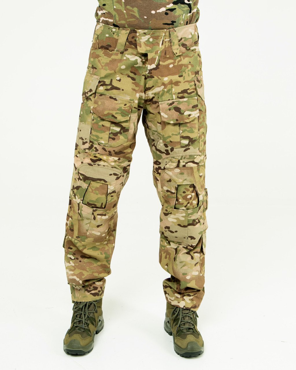 Тактичні чоловічі штани з налокітниками G3 Combat Pants Мультикам, камуфляжні штани з посиленими вставками 38 фото