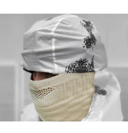 Кавер маскувальний зимовий на каску з водовідштовхувальної тканини, білий чохол на каску фото
