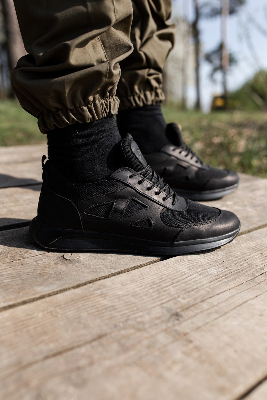 Кросівки тактичні поліція чорні, армійські кросівки чорні зсу шкіряні, кросівки для поліції Ягуар Сітка