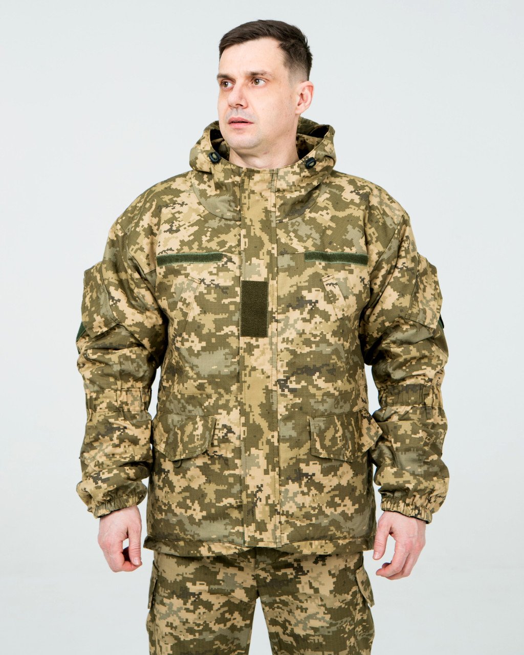 Куртка тактична демісезонна Піксель, чоловіча камуфляжна куртка на стьоганій підкладці