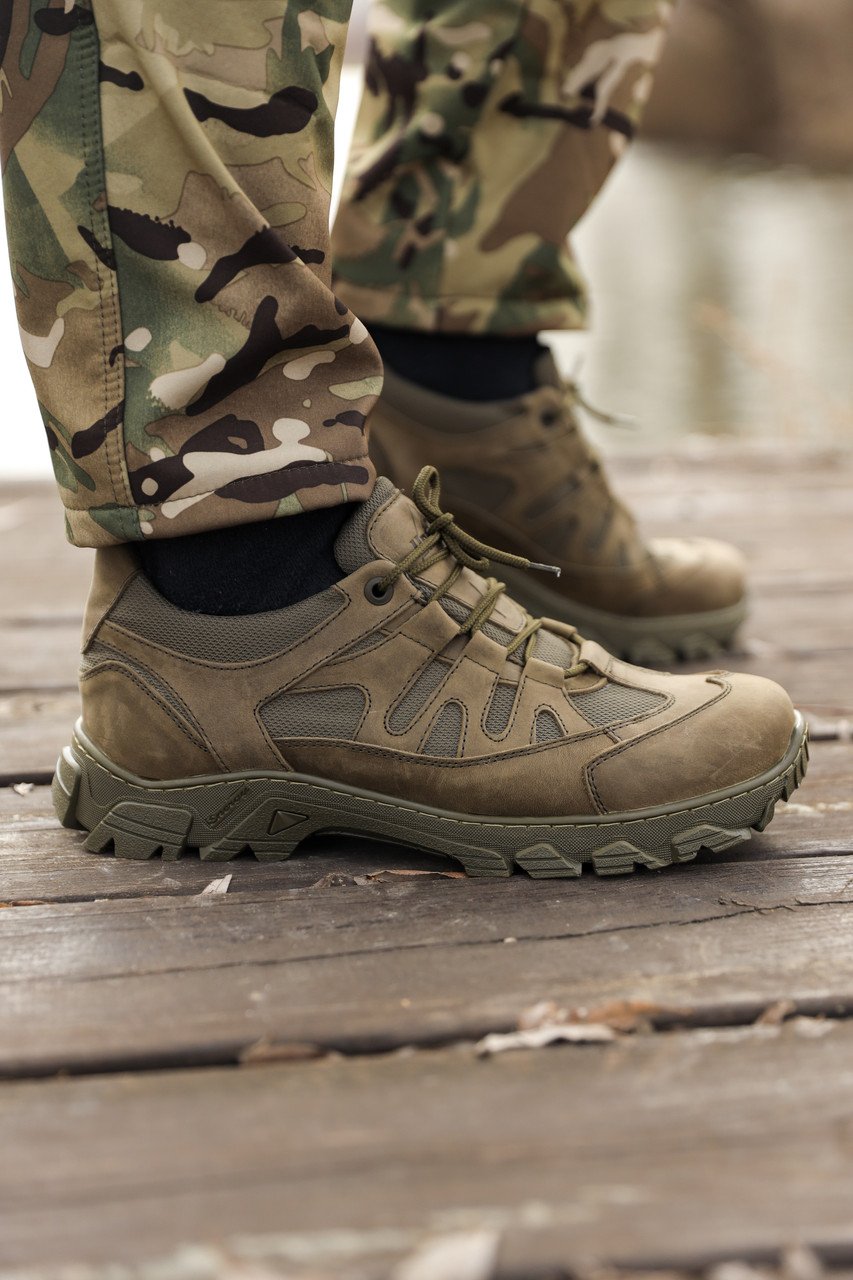 Військові кросівки олива, чоловічі тактичні кросівки олива, кросівки для військовослужбовців олива Крейзі Олива