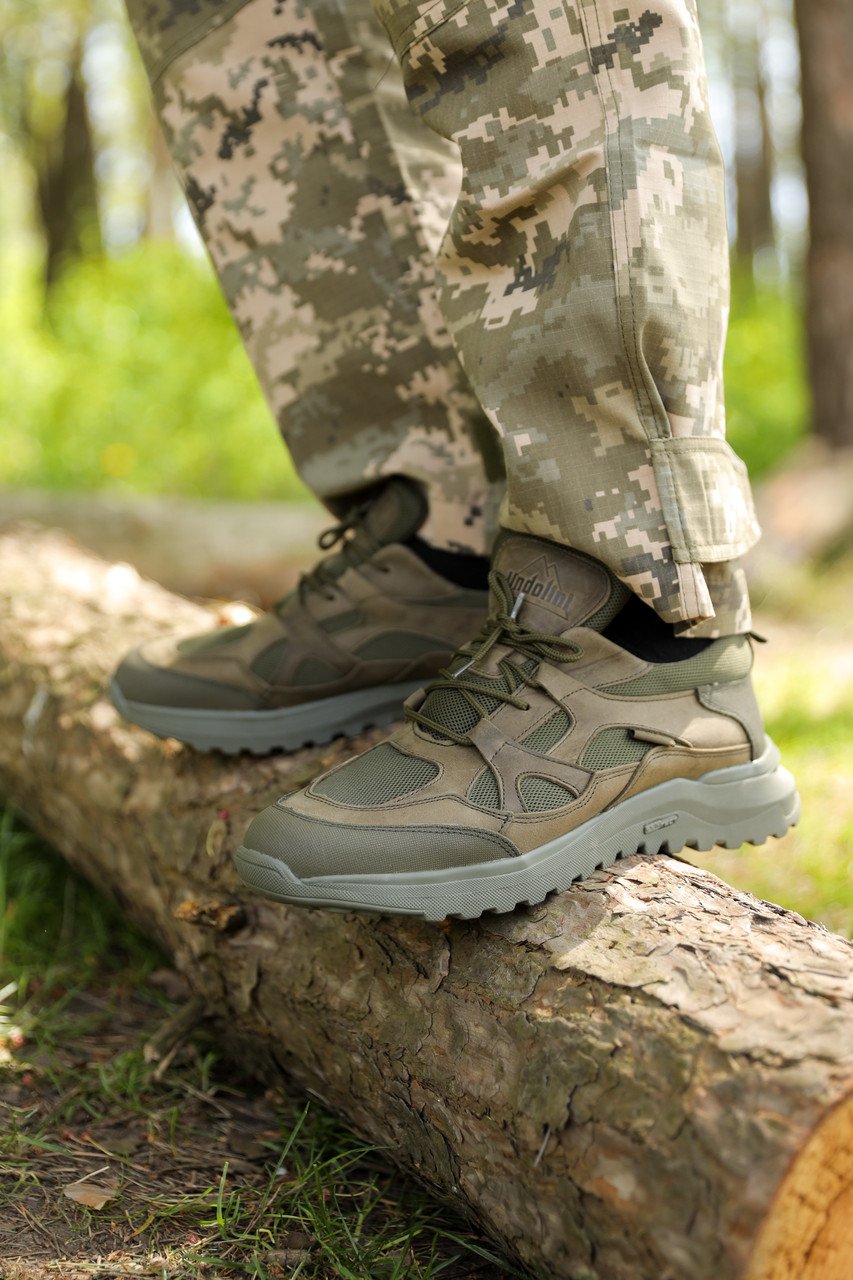 Військові кросівки олива, чоловічі тактичні кросівки олива, кросівки для військовослужбовців олива Undolini Торнадо Сітка Олива